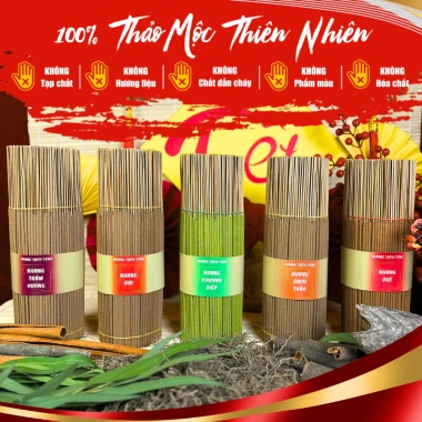 Nhang Sạch Thảo Mộc 5 sao 1kg - Hương dịu nhẹ, ít khói, an toàn, OCOP, 159.000 VND 4