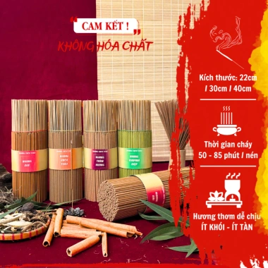 Nhang Sạch Thảo Mộc 5 sao 1kg - Hương dịu nhẹ, ít khói, an toàn, OCOP, 159.000 VND 7