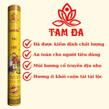 NHANG TÀI LỘC TÀN VÀNG ÁNH KIM - Cuộn Tàn Số 6, Giá chỉ 90.000đ, May mắn, Thịnh vượng 4