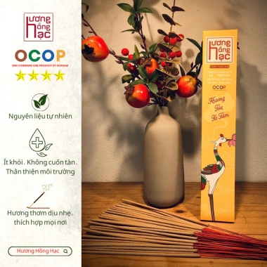 Nhang Tết Vetiver 32cm - Hương tự nhiên, ít khói, thơm dịu, an toàn, 50 nén 35.000₫