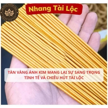 Nhang Thái Lan Thần Tài 185 nén Nhũ Vàng ít khói - Thờ cúng phong thủy 50k 4