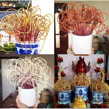 Nhang Trầm Cuộn Bông Lúa Tàn Trắng – Ít Khói Không Bụi, 100 nén, Giá 59.000₫ 4
