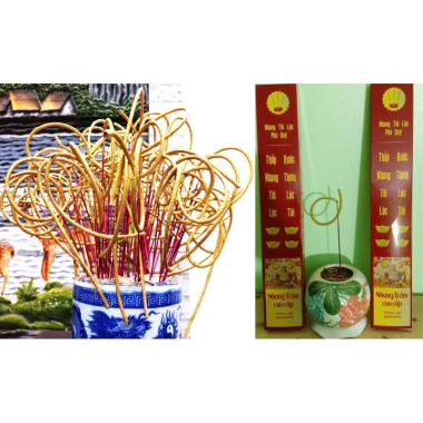 Nhang Trầm Cuộn Bông Lúa Tàn Trắng – Ít Khói Không Bụi, 100 nén, Giá 59.000₫ 5