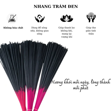 Nhang Trám Đen Thắp Tết - Hương Thảo Mộc Tự Nhiên, Không Cuộn Tàn, 45.880 VND