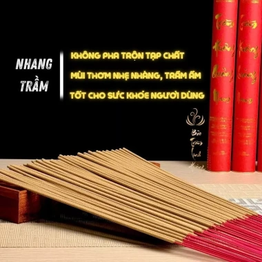 Nhang Trầm Hương Quảng Nam Cao Cấp Ống 63 - Nén Đốt Thơm, Thắp Tự Nhiên, Đồ Thờ Cúng, Xông Nhà Giá Ưu Đãi 64k