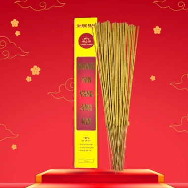 Nhang Trầm Hương Sạch An Mộc Hương 38cm - Ít Khói, Thơm Nhẹ, Cuộn Tàn, Nhỏ Giá 55k