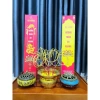 Nhang Vàng Ánh Kim Cuộn Tàn 6 Tài Lộc nén 38cm, Thảo mộc, ít khói, 53.500, tặng 1 5