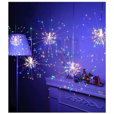 Nháy Led Pháo Hoa 5 Chùm 20 Sợi 3 Màu Nhiều Chế Độ Nháy Trang Trí Nhà Tết Giá 96.666 7