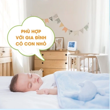 Nhiệt kế điện tử 3 trong 1 đo nhiệt độ và độ ẩm phòng ngủ bé - Giá chỉ 90.000đ