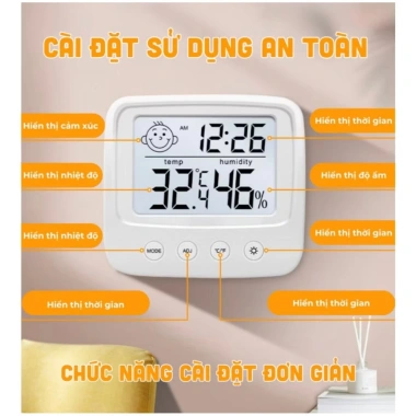 Nhiệt kế điện tử 3 trong 1 đo nhiệt độ và độ ẩm phòng ngủ bé - Giá chỉ 90.000đ 6 Nhiệt kế điện tử 3 trong 1 đo nhiệt độ và độ ẩm phòng ngủ bé - Giá chỉ 90.000đ 6