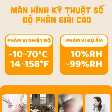 Nhiệt kế điện tử EMOON 4 trong 1: đo nhiệt độ, độ ẩm, báo thời gian, cảnh báo cảm xúc, đèn LED - giảm giá 125.000₫ 8 Nhiệt kế điện tử EMOON 4 trong 1: đo nhiệt độ, độ ẩm, báo thời gian, cảnh báo cảm xúc, đèn LED - giảm giá 125.000₫ 8