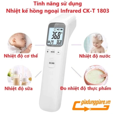 Nhiệt kế điện tử hồng ngoại đo trán CK-T1.803 - Đo nhanh, chuẩn, chỉ 135.900₫ 7