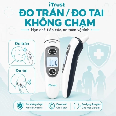 Nhiệt kế hồng ngoại iTRUST IR100 chính hãng, đo trán & đo tai, bảo hành 5 năm, giá 150.400 VND 2