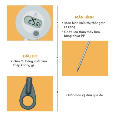 Nhiệt kế Moaz Bebe MB-020 đo sữa, nước tắm, đồ ăn dặm - Bảo hành 12 tháng, giá chỉ 240.000₫ 2 Nhiệt kế Moaz Bebe MB-020 đo sữa, nước tắm, đồ ăn dặm - Bảo hành 12 tháng, giá chỉ 240.000₫ 2