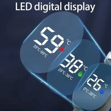 Nhiệt Kế Nước Tắm NAMSHEVA LED 0-99°C Chống Thấm, Màu Đen Bền, Đồng Hồ Thông Minh Đo Nhiệt Độ 3