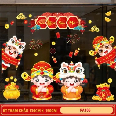 Nhiều mẫu Decal dán kính, dán tường - Trang trí Tết 2.026 giá chỉ 49.000 VNĐ 5 Nhiều mẫu Decal dán kính, dán tường - Trang trí Tết 2.026 giá chỉ 49.000 VNĐ 5