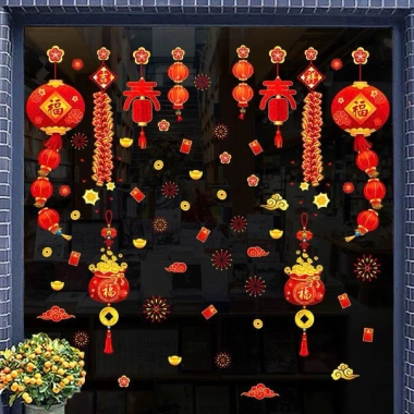 Nhiều mẫu Decal dán kính, dán tường - Trang trí Tết 2.026 giá chỉ 49.000 VNĐ