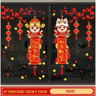 Nhiều mẫu Decal dán kính, dán tường - Trang trí Tết 2.026 giá chỉ 49.000 VNĐ