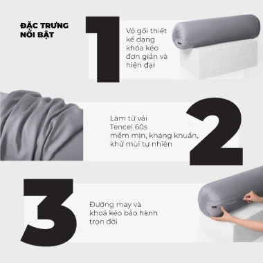 Nhiều màu Vỏ Gối Ôm Gòn Bedding 60s Lụa Tencel Cao Cấp 37x105 cm Giá Ưu Đãi 179k 3