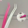 Nhíp chống dính mở rộng lông mi thép không gỉ - Đầu kẹp kim loại, lông vũ vàng, chỉ 49.390₫ 4