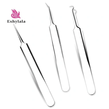 Nhíp kim loại bỏ mụn đầu đen - Dụng cụ chăm sóc da mặt cong nhọn giảm giá 40.700 VND