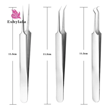 Nhíp kim loại bỏ mụn đầu đen - Dụng cụ chăm sóc da mặt cong nhọn giảm giá 40.700 VND