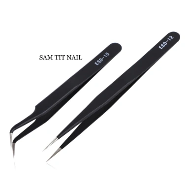 Nhíp thẳng và cong gắp đá đính móng tay - Bộ 2 chiếc siêu bền, giá 25.000đ