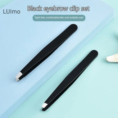 Nhíp Thép Không Gỉ Luimo - Đầu Đen Slant TipAngle, Đầu nhọn SBS, Dùng cho Lông Mày, Tóc Mặt, Tẩy Lông - Chỉ 33.000₫