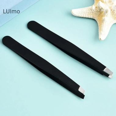 Nhíp Thép Không Gỉ Luimo - Đầu Đen Slant TipAngle, Đầu nhọn SBS, Dùng cho Lông Mày, Tóc Mặt, Tẩy Lông - Chỉ 33.000₫