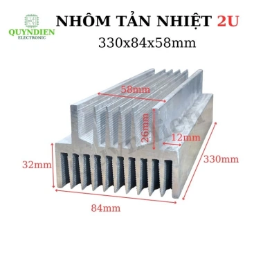 Nhôm 2U dày 330mm tản nhiệt cho main công suất - 239.400đ Quỳnh Diễn
