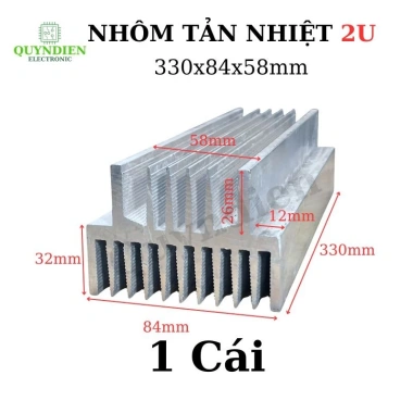 Nhôm 2U dày 330mm tản nhiệt cho main công suất - 239.400đ Quỳnh Diễn