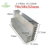 Nhôm Tản Nhiệt 2 Tầng 10 Cánh Dùng Cho IC Mosfet Nguồn Linh Kiện Quỳnh Diễn 8