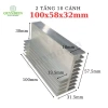 Nhôm Tản Nhiệt 2 Tầng 10 Cánh Dùng Cho IC Mosfet Nguồn Linh Kiện Quỳnh Diễn 10