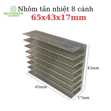 Nhôm Tản Nhiệt 8 Cánh 65x43x17mm - Giá ưu đãi 21.363 VND - Linh Kiện Quỳnh Diễn 2