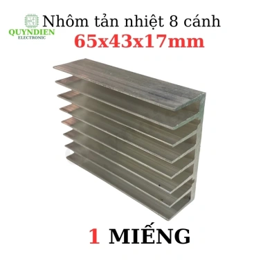 Nhôm Tản Nhiệt 8 Cánh 65x43x17mm - Giá ưu đãi 21.363 VND - Linh Kiện Quỳnh Diễn 8