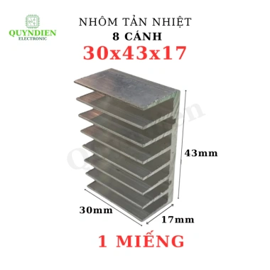 Nhôm Tản Nhiệt 8 Cánh Nhỏ Đa Dụng Cho CPU Chip IC Mosfet Module Nguồn Quỳnh Diễn