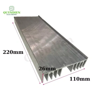 Nhôm Tản Nhiệt Ampli 10 Lá 22cm Loại Mỏng Công Suất Lớn 220x110x26mm Quỳnh Diễn 9