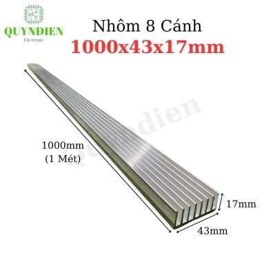 Nhôm Tản Nhiệt Thanh Dài 1m 8-10 Cánh 2 Tầng Nguồn IC LED Linh Kiện Quỳnh Diễn