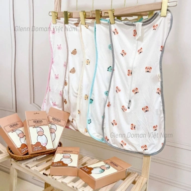 Nhộng Chũn Boona Cho Bé Sơ Sinh - Cotton Co Giãn 4 Chiều, Khóa Đôi Tiện Lợi 2 Nhộng Chũn Boona Cho Bé Sơ Sinh - Cotton Co Giãn 4 Chiều, Khóa Đôi Tiện Lợi 2