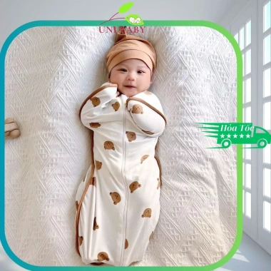 Nhộng chũn ngủ Uni Baby vải mềm mại cho bé sơ sinh giảm giật mình, ngủ sâu giấc ngon