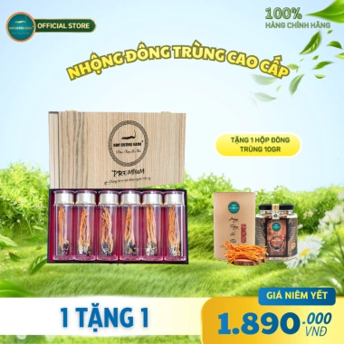 Nhộng Đông Trùng Hạ Thảo Kim Cương Vàng 18 con - Tăng đề kháng, cải thiện sức khỏe - 1.89 triệu