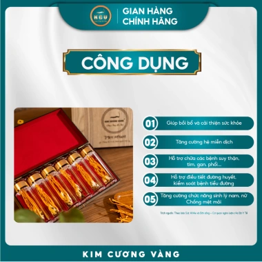 Nhộng Đông Trùng Hạ Thảo Kim Cương Vàng 18 con - Tăng đề kháng, cải thiện sức khỏe - 1.89 triệu