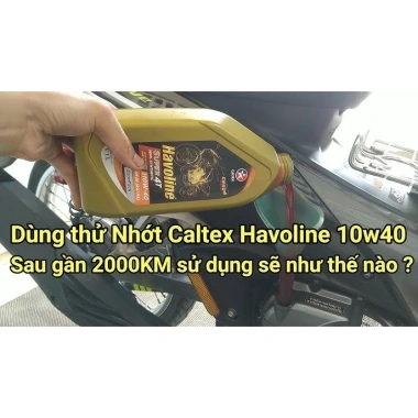 Nhớt xe số cao cấp Caltex Havoline Semi Synthetic 10W40 2.024 Seal đặc biệt - Giá chỉ 125.000 VND giảm mạnh 4