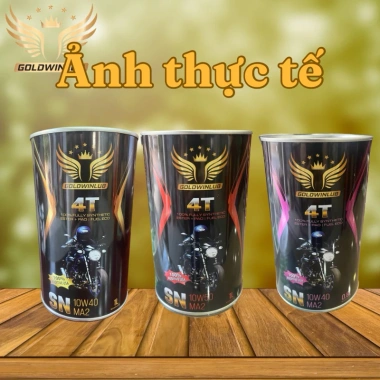 Nhớt xe số Goldwinlub 10W40-10W50 cho động cơ 4 thì - Dầu tổng hợp 100% - Giá 94.500đ