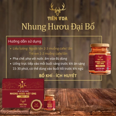 Nhung Hươu Mật Ong 300ml - Hộp 2 lọ 10gr Nguyên Chất, Hỗ Trợ Suy Nhược, Giá 990k 5