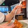 Nĩa ăn tối thép không gỉ tay cầm dài - Bộ dao kéo Hàn Quốc 4 món salad, tráng miệng, trái cây, giá ưu đãi 39.710 VND