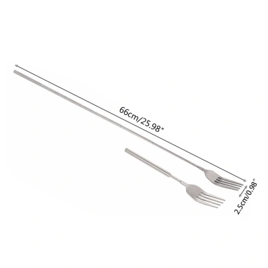 Nĩa BBQ telescopic dài tay cầm, dùng cho món ăn, trái cây, tráng miệng 89.354₫