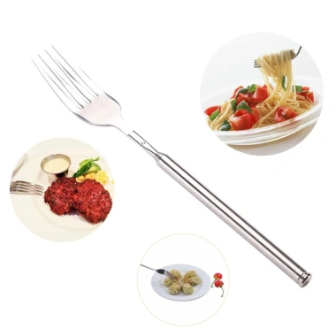 Nĩa BBQ telescopic dài tay cầm, dùng cho món ăn, trái cây, tráng miệng 89.354₫