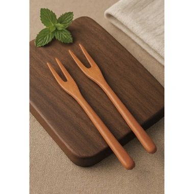 Nĩa Gỗ Tự Nhiên 15cm - Xiên Trái Cây, Bánh Ngọt, Snack - D&H Giá 15.000 2