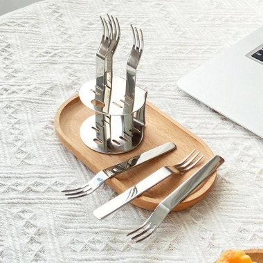 Nĩa Trái Cây Oukeai 6 Cái Đế Thép Không Gỉ 304 - Đa Năng, Bánh Nĩa Nhà Hàng Cao Cấp, 122.430₫ 4